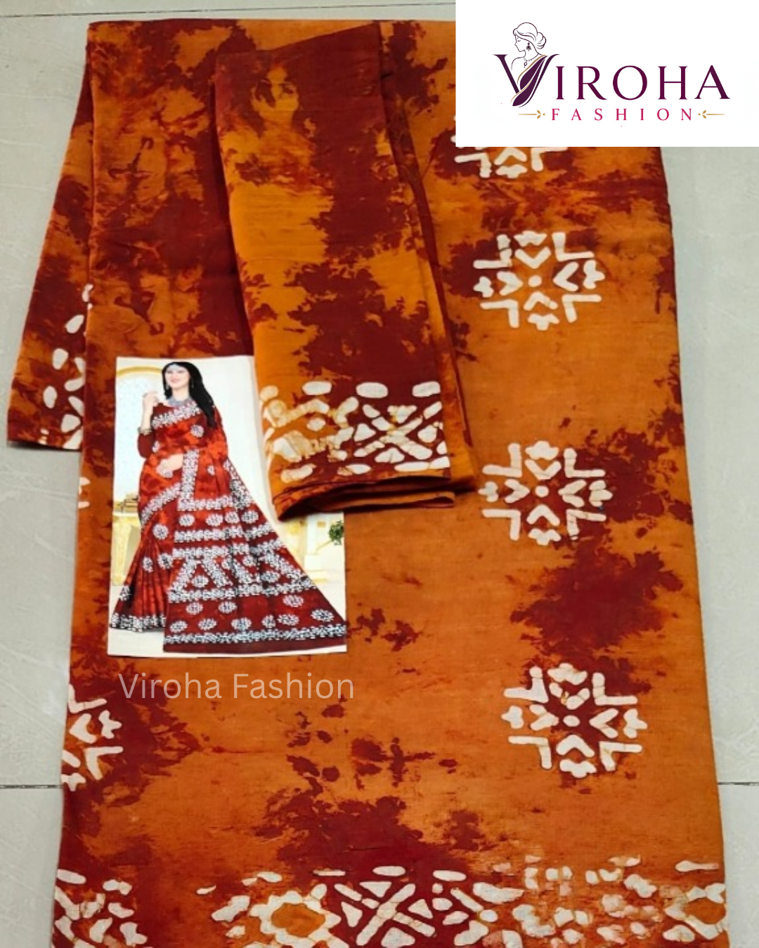 Digital Print Handloom Cotton Linen Saree(Gold Drop)